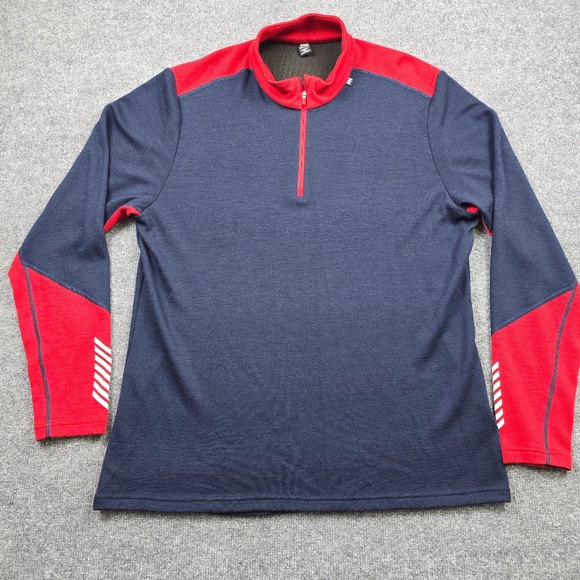 Helly Hansen Men's 2XL Lifa Merino Midweight Half Zip Base Layer Shirt - Navy - Picture 1 of 7